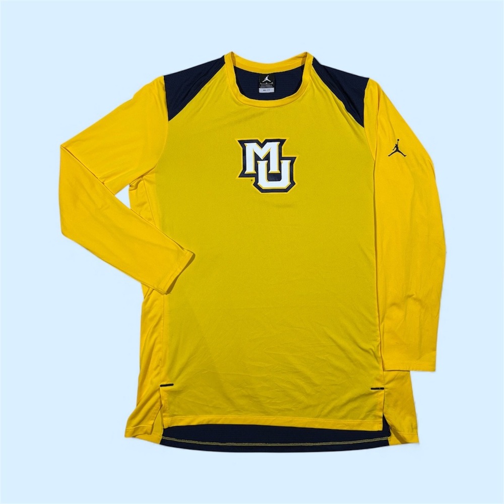 Jordan Marquette Golden Eagles Men's Shoot around L/S Shirt -‎ Large